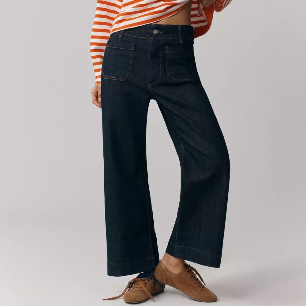 Maeve The Colette Crop Wide-Leg Jean Size 28